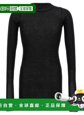 RICK OWENS 男士T恤 RU01F2250RC09 SS2026 黑色 RIB LS TSHIRT