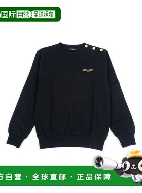 BALMAIN 女童卫衣 BX4R10Z3183930OR AW2025 黑色 Black Crewneck