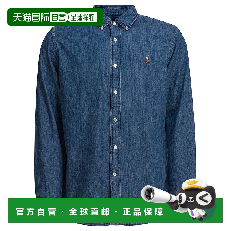 1h可退 POLO RALPH LAUREN 男士衬衫 7107920430001DENIMLIGHTBLU