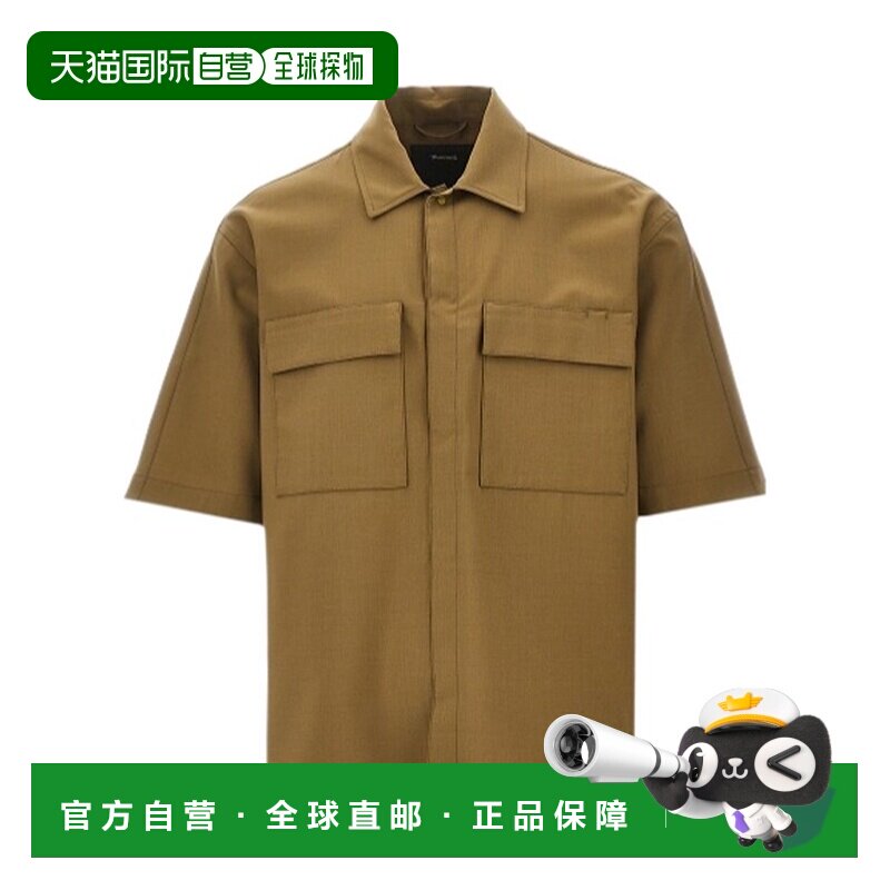 HERNO 男士衬衫 CM00014UL128477305 SS2026 棕色 短袖衬衫图片