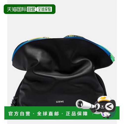 LOEWE 罗意威 女士 Flamenco 皮革手包 black黑色 舒适时尚