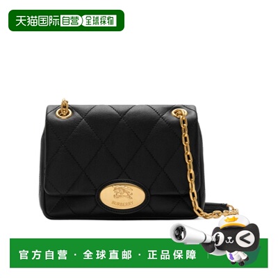 1h可退 BURBERRY 女士单肩包 81112641 CO 黑色 Strand 小号单肩