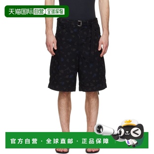 付款1h内可退 潮奢 Sacai 男士 黑色 Overdyed Floral Print 工装