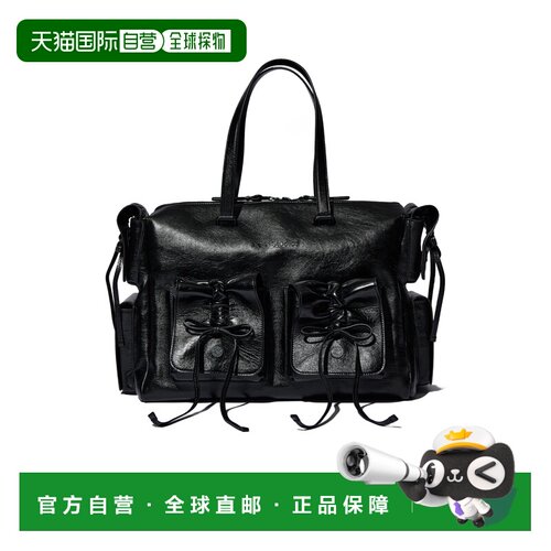 ACNE STUDIOS 女士手提包 A10427900 SS2025 黑色 多口袋手提包