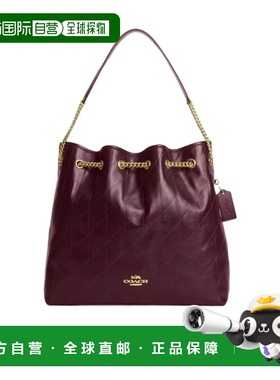 COACH 女士斜挎包 CCZ81IMORX AW2025 棕色 Evelyn大号绗缝单肩包