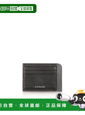 HOGAN 男士钱包 KLM025F0200QGE0564 AW2023 黑色 Leather Card H