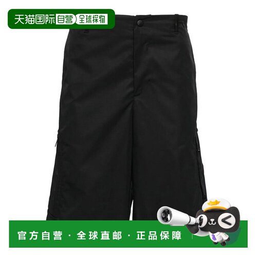 MONCLER 男士短裤 2B0000454ARP999 AW2024 黑色 Straight Shorts