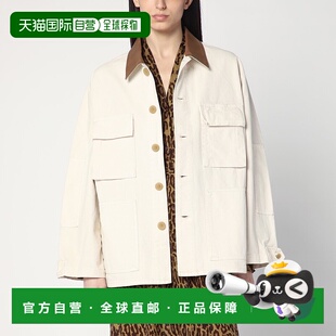 潮奢 米白色棉质夹克 6397 Barn NJ584CONATURAL 女士 1h可退