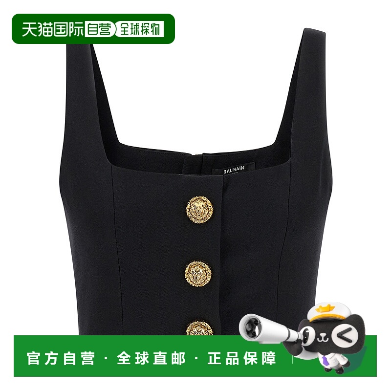 BALMAIN 女士背心吊带 GF1AB520WC090PA SS2026 黑色
