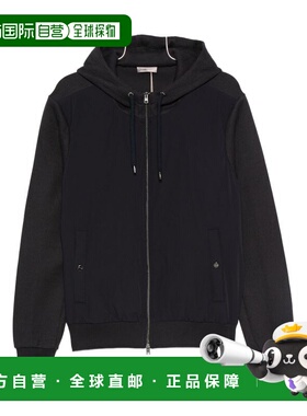 HERNO 男士夹克 JC00021UR560209200 AW2025 蓝色 拉链连帽棉服