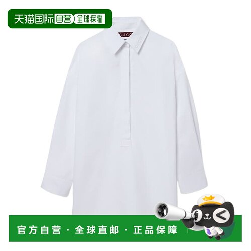 GUCCI 女士衬衫 810703Z7AC49000 AW2024 白色 SHIRT HEAVY COTTO