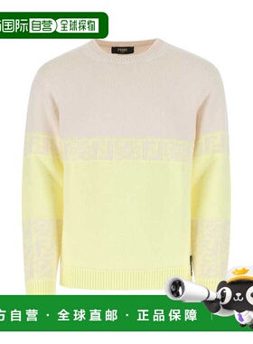 FENDI 男士针织毛衣 FZX037AIBMF1GJE SS2022 MAGLIERIA 白色长袖