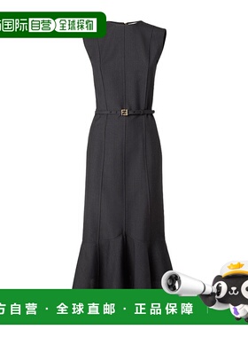 FENDI 女士连衣裙 FDD428AQ3HF0DS6 AW2025 黑色 无袖连衣裙