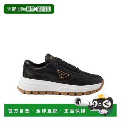 PRADA 女士运动鞋 1E804M038FB045F0632 CO 黑色 徽标低帮休闲运