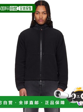 1h可退 潮奢 moncler 盟可睐 男士 黑色 Polartec Zip-Up 连帽衫