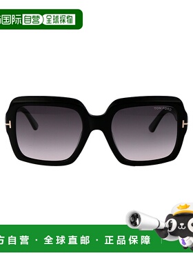 1h可退 TOM FORD 女士眼镜 FT108201B AW2024 黑色 徽标太阳镜