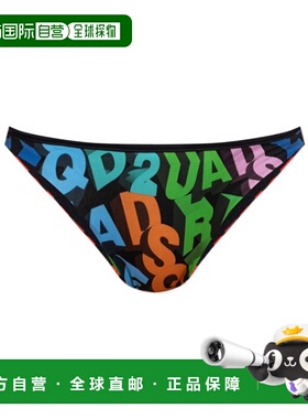 DSQUARED2 女士泳装 D6B2150900998 SS2025 黑色 三角泳裤