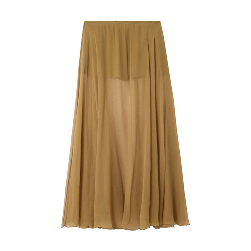 香港直邮CHLOÉ 女士半身裙 CH24AJU1900138H AW2024 咖啡色 松紧