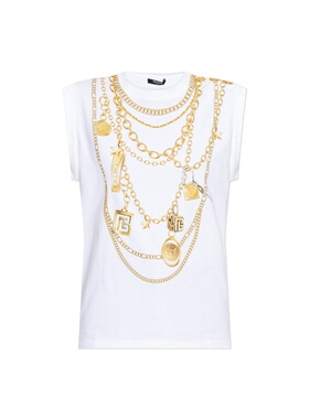 1h可退 BALMAIN 女士T恤 FF1ED004GE99GAD AW2025 白色