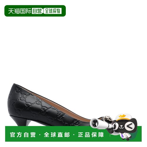 1h可退 GUCCI 女士高跟鞋 853320AAD4U1000 CO 黑色 马衔扣高跟鞋