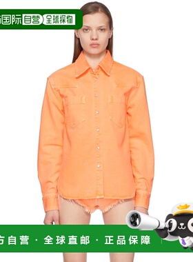 1h可退 潮奢 Palm Angels 棕榈天使 女士 橙色牛仔衬衫 PWYD011S2