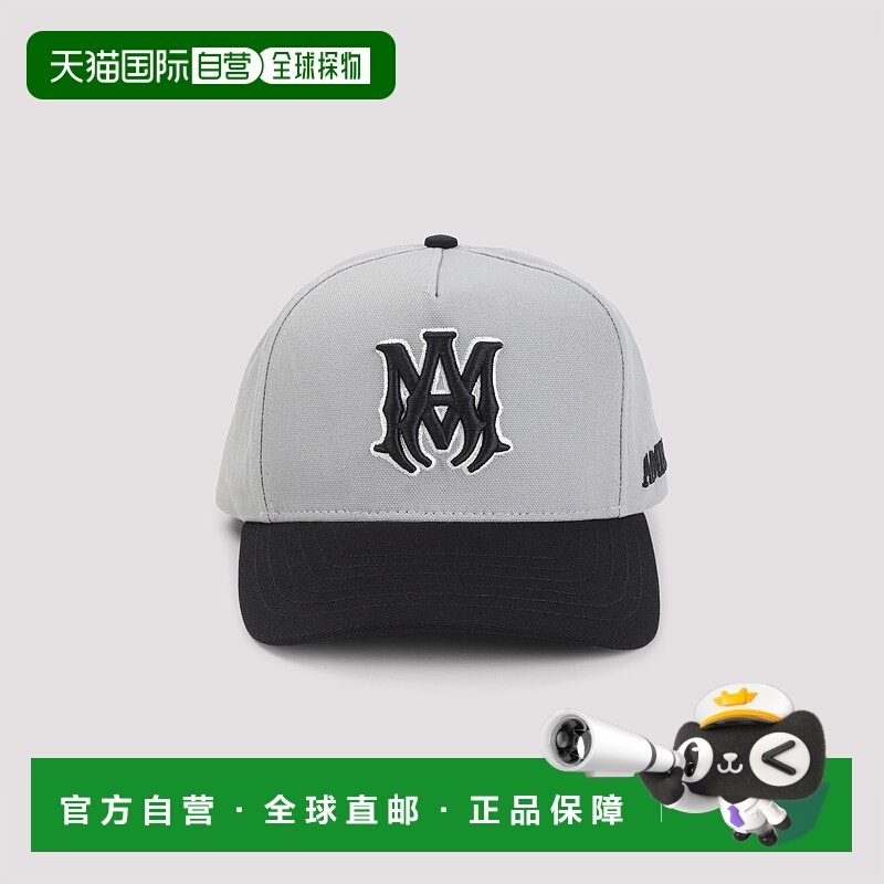 1h可退 AMIRI 男士帽子 AMSAHE1006STONE SS2026 灰色 MA OUTLINE