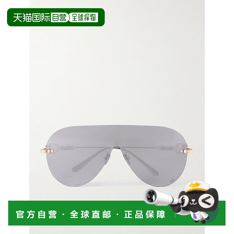 1h可退 潮奢 DIOR 迪奥 女士 CD M2U 链条无框飞行员镀金太阳眼镜