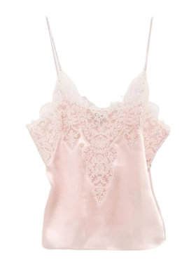 CHLOÉ 女士睡衣睡裤 CH25WHT490086C7 AW2025 粉红色 蕾丝上衣