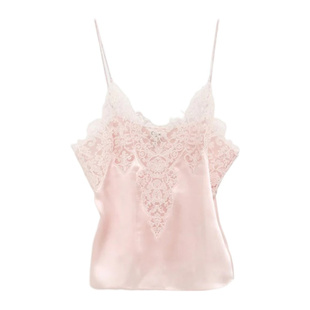 CHLOÉ 女士睡衣睡裤 CH25WHT490086C7 AW2025 粉红色 蕾丝上衣