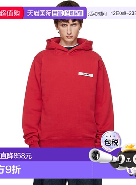 1h可退 潮奢 Jacquemus 男士 红色 The Gros Grain 连帽衫 25EHOM