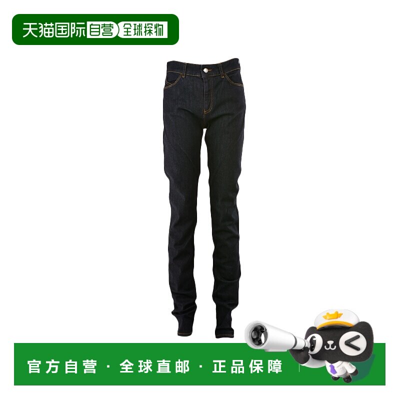 E.ARMANI 阿玛尼 /女款经典纯色弹力棉直筒裤牛仔裤6Z2J18D0YZ