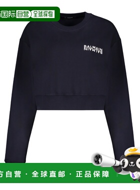 BALMAIN 女士卫衣 GF6JO080BB04SDQ AW2025 黑色 长袖卫衣