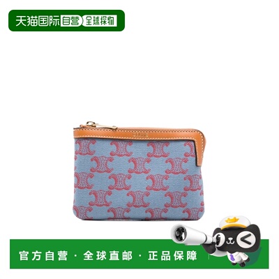 CELINE 女士钱包 10C663D37GHU9 CO 蓝色 Fabric coin purse with