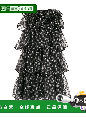 CELINE 女士半身裙 2R211850C36SB AW2019 黑色 真丝混纺荷叶边无