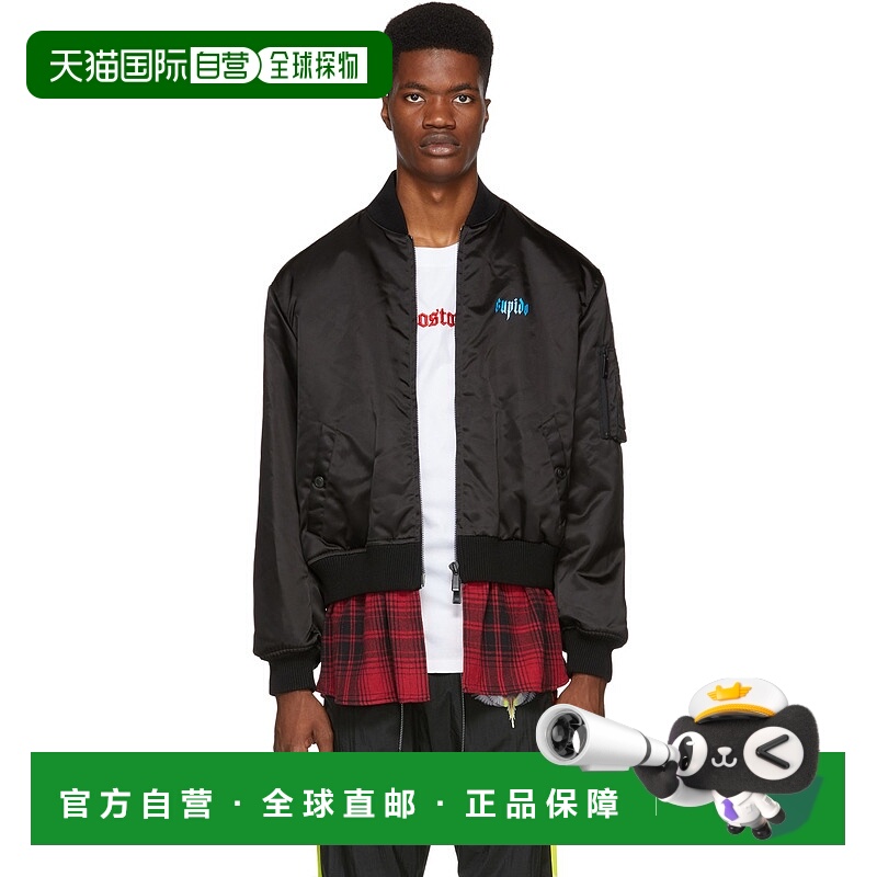 1h可退 潮奢 Marcelo Burlon 马克 布隆 男士 黑色'Cupido'飞行员