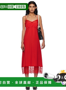 1h可退 潮奢 Simone Rocha 蒙娜 罗莎 女士 红色 Deep Lace Trim