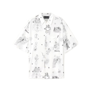 ALL SAINTS 男士衬衫 M049SEECRU SS2026 白色 Terra 大款混纺衬