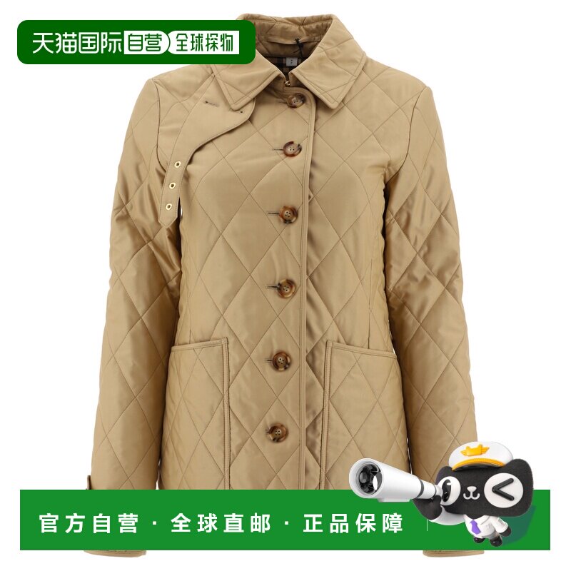 BURBERRY 女士夹克 8049868 AW2024 米白色 diamond-quilted jack
