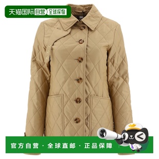 BURBERRY 女士夹克 8049868 AW2024 米白色 diamond-quilted jack