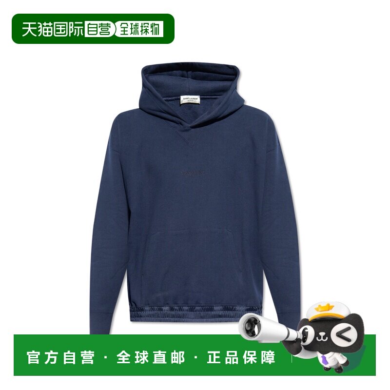 SAINT LAURENT 男士针织毛衣 773358Y36SW4140 蓝色针织衫卫衣CO