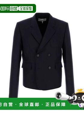 LOEWE 男士西服 HSM1Y03W14NAVYMELANGE AW2024 蓝色外套西装