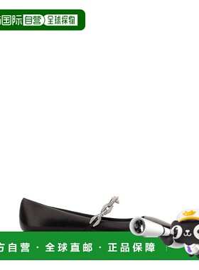 1h可退 潮奢 Jimmy Choo 周仰杰 女士 Tilda 黑色皮质平底鞋 DIAM