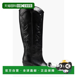 皮质牛仔靴子 1h可退 女士 Maje MFACH00600NOIR 潮奢