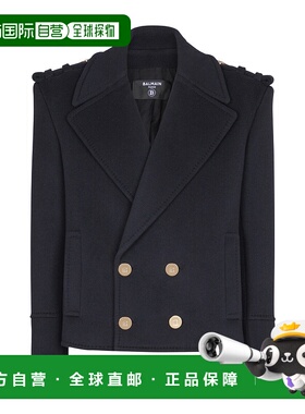 BALMAIN 男士夹克 FH1UA150WD076UC AW2025 黑色 长袖短款夹克