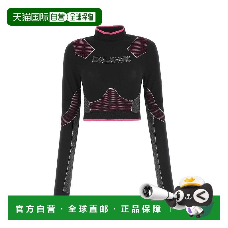 BALMAIN 女士衬衫 YF2AO233JE17EEH SS2023 黑色 Multicolor stre