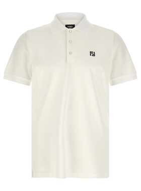 FENDI 男士T恤 FY1309AY0IF0QA0 SS2026 白色 'FF Selleria' polo