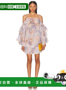 1h可退 潮奢 ZIMMERMANN 女士 Cascadian 皱褶迷你连衣裙 3199DSS