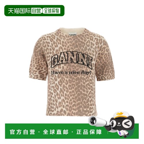 GANNI 甘尼 女士 印花羊毛混纺毛衣 K25002678