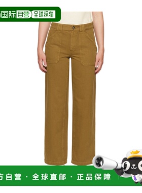 A.P.C. 女士休闲裤 COGZVF08421CAG AW2024 棕色 Sidney 腰带环休