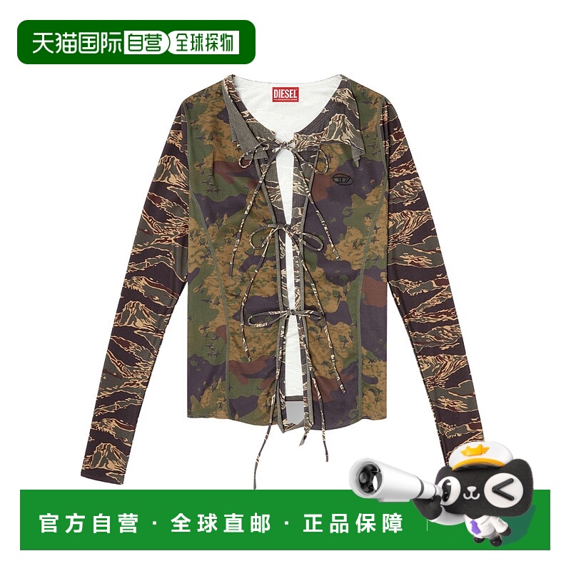 1h可退 DIESEL 女士针织衫 A185180NKCZ51FA AW2025 绿色 Cardiga